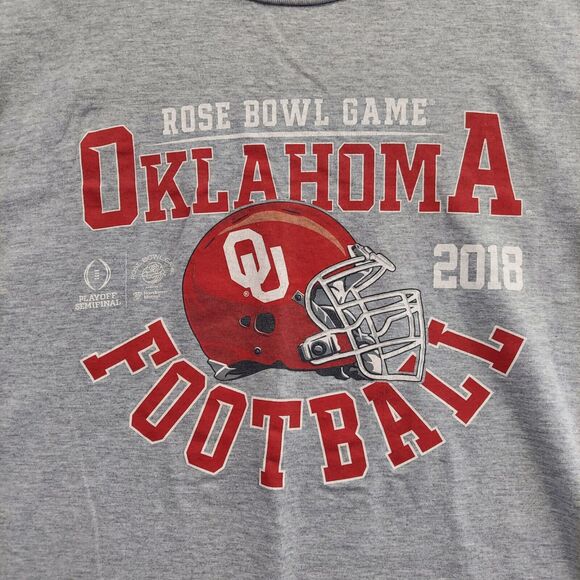 Fanatics OU Sooners 2018 Rose Bowl Gray Long Sleeve T-shirt XL Oklahoma U - Picture 2 of 7